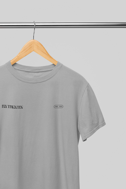 TRENTIN- Maglietta Grigia stampa Nera