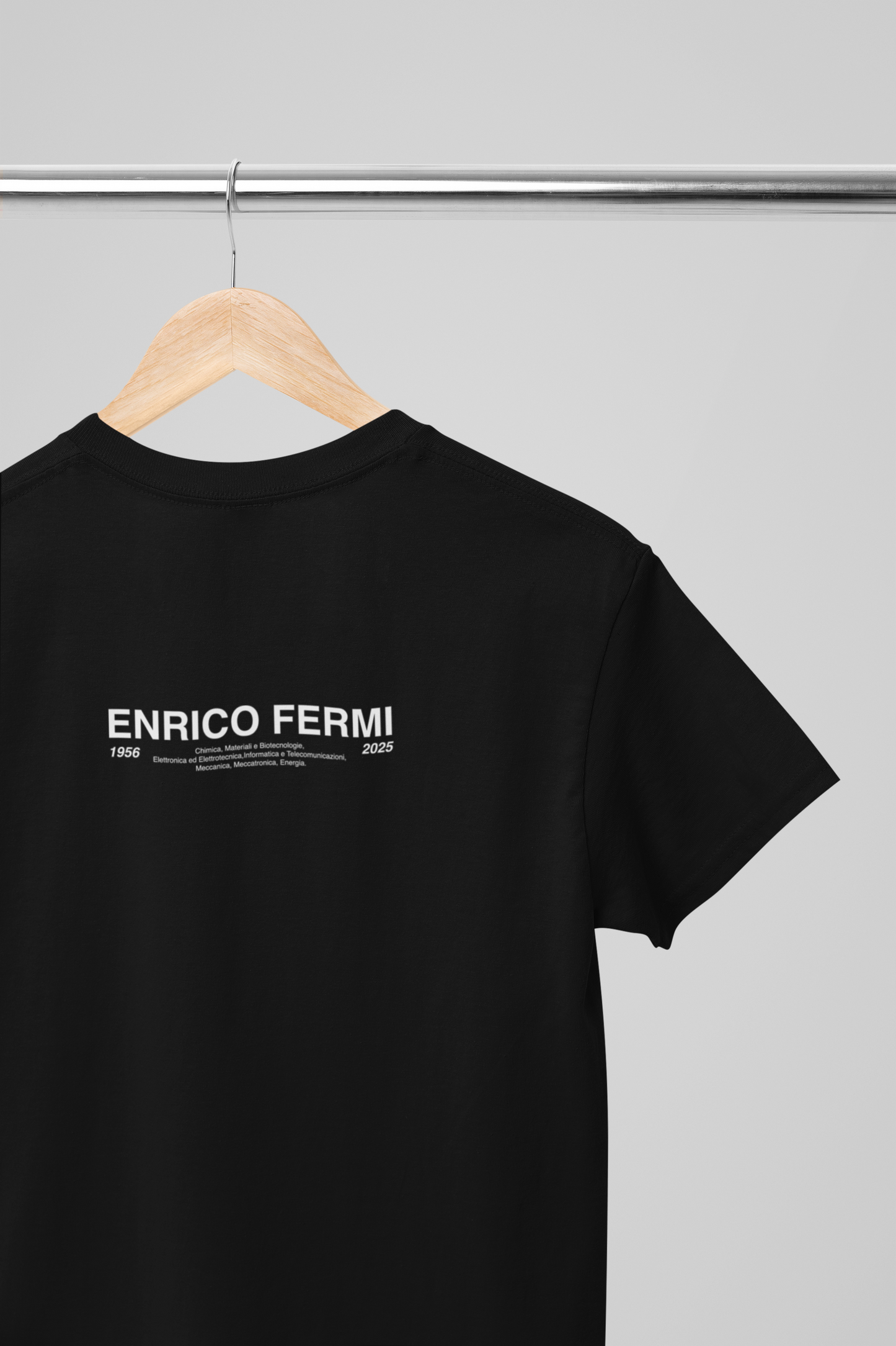 Fermi- Maglietta Nera stampa Bianca