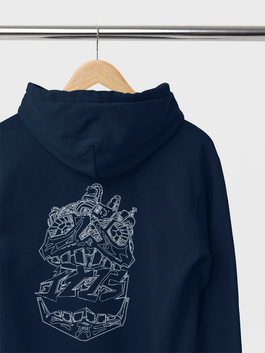 FERMI- Special Edition - Felpa Cappuccio Blu navy