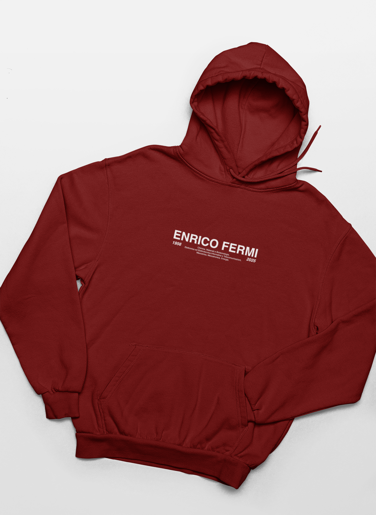 FERMI- Felpa Cappuccio Bordeaux