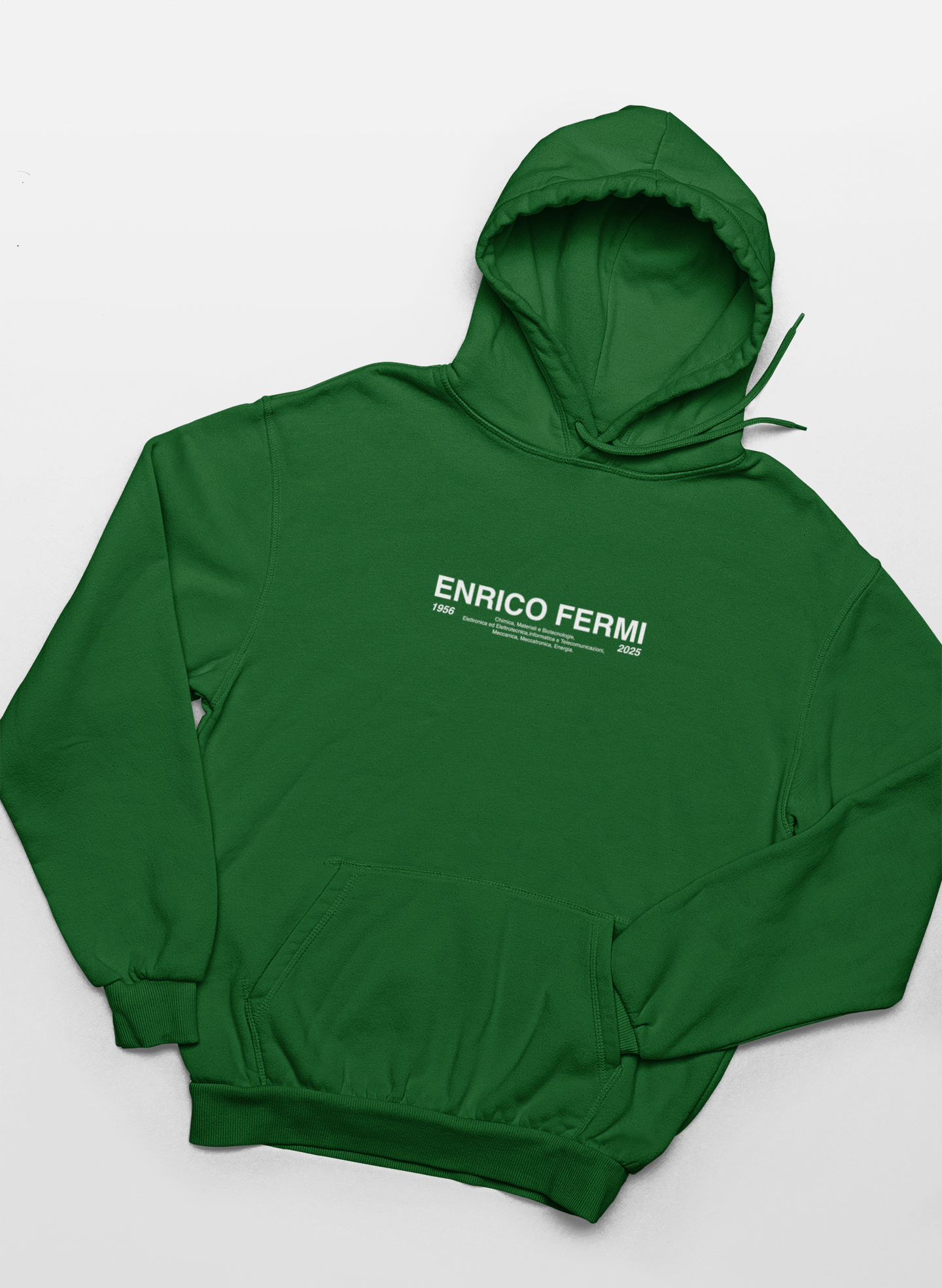 FERMI- Felpa Cappuccio Forest Green