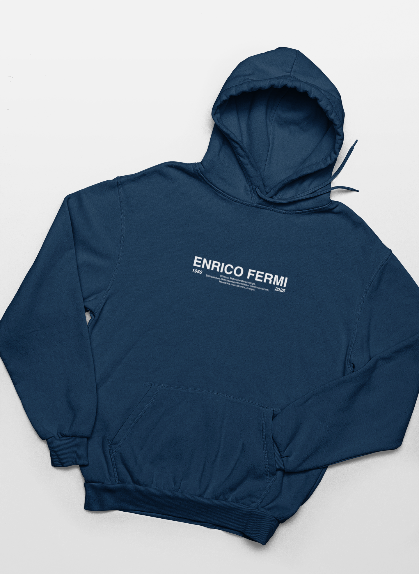 FERMI- Felpa Cappuccio Blu navy
